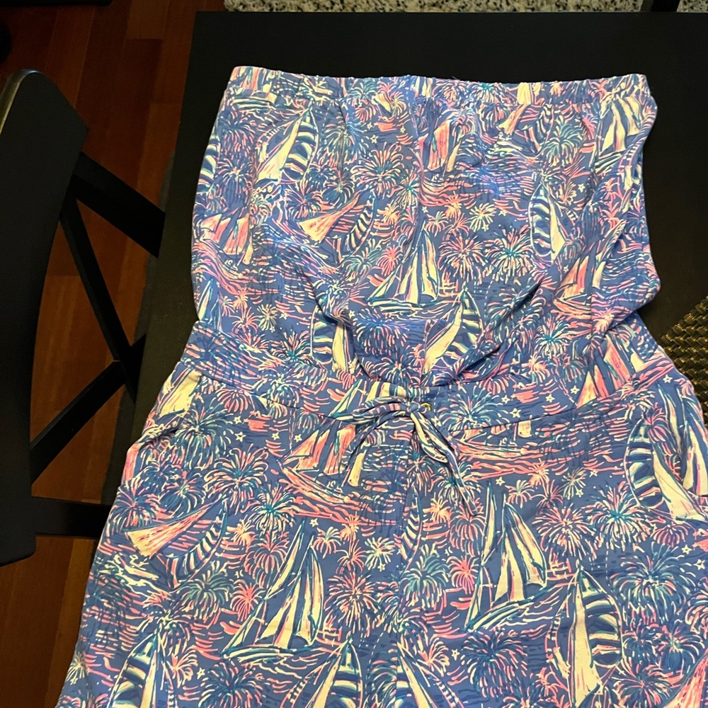 Colorful Sailboat Print Lilly Pulitzer Romper